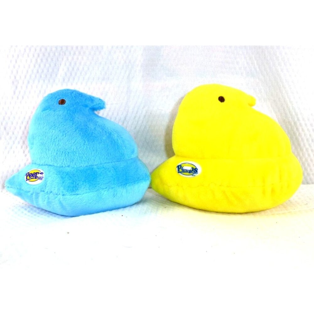 Just Born Peeps Plush Blue & Yellow Easter Chick Set of 2 -β Approx. 6"
